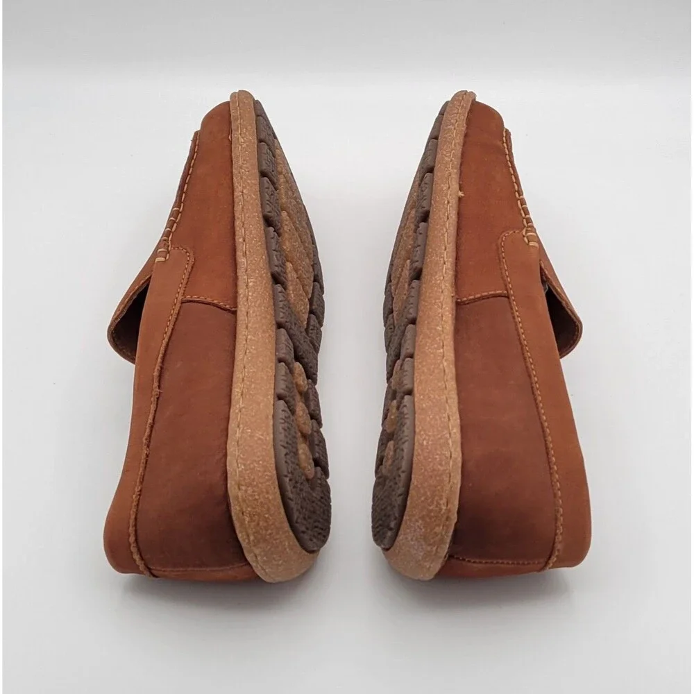 BORN Naldo Slip On Shoes Brown Leather Loafers Mens US Size 11.5